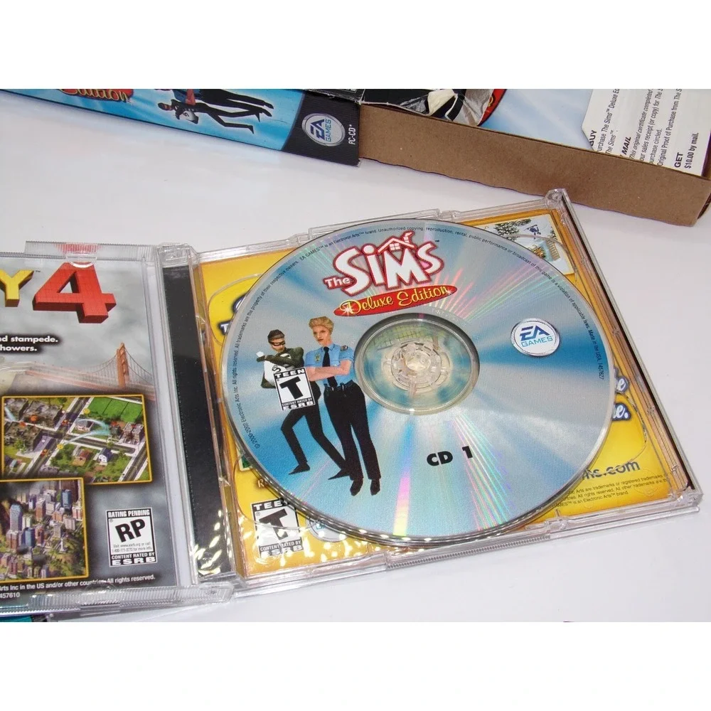 The Sims: Deluxe Edition + The Sims Unleashed Expansion (PC, 2002) EA, Maxis
